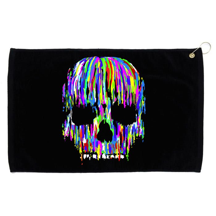 Colorful Skull Head Grommeted Golf Towel