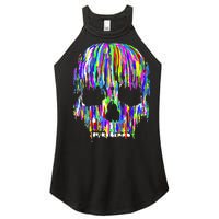 Colorful Skull Head Women's Perfect Tri Rocker Tank