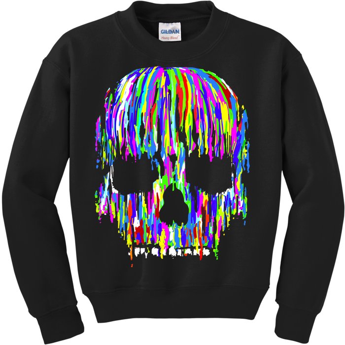 Colorful Skull Head Kids Sweatshirt