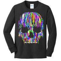 Colorful Skull Head Kids Long Sleeve Shirt