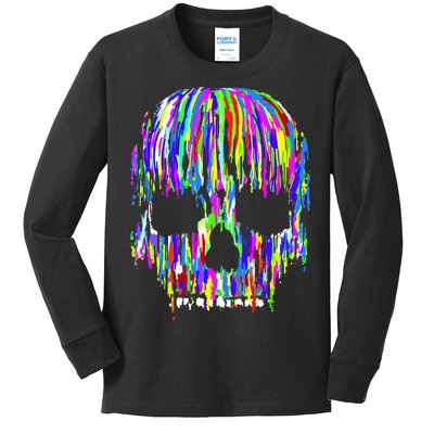 Colorful Skull Head Kids Long Sleeve Shirt