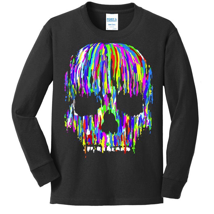 Colorful Skull Head Kids Long Sleeve Shirt