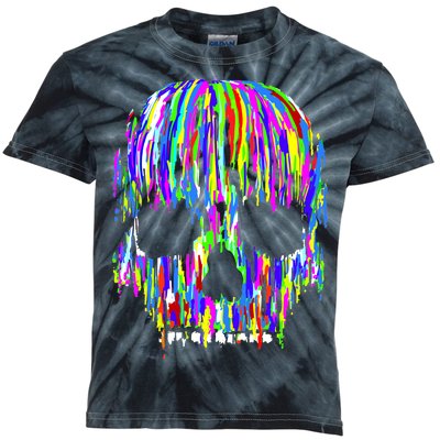 Colorful Skull Head Kids Tie-Dye T-Shirt