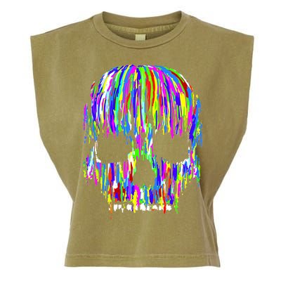 Colorful Skull Head Garment-Dyed Women's Muscle Tee