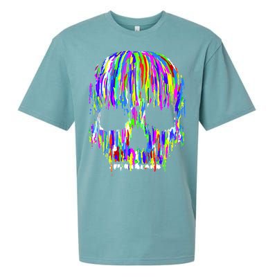 Colorful Skull Head Sueded Cloud Jersey T-Shirt