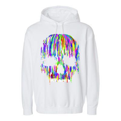 Colorful Skull Head Garment-Dyed Fleece Hoodie