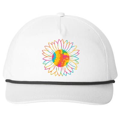 Colorful Sunflower Snapback Five-Panel Rope Hat