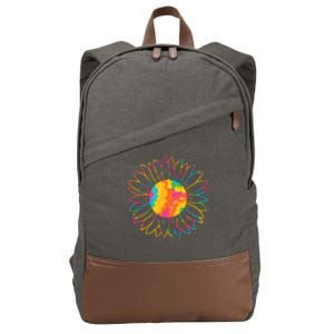 Colorful Sunflower Cotton Canvas Backpack