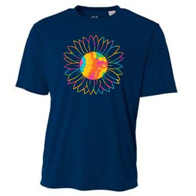 Colorful Sunflower Cooling Performance Crew T-Shirt