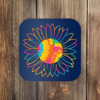 Colorful Sunflower Coaster