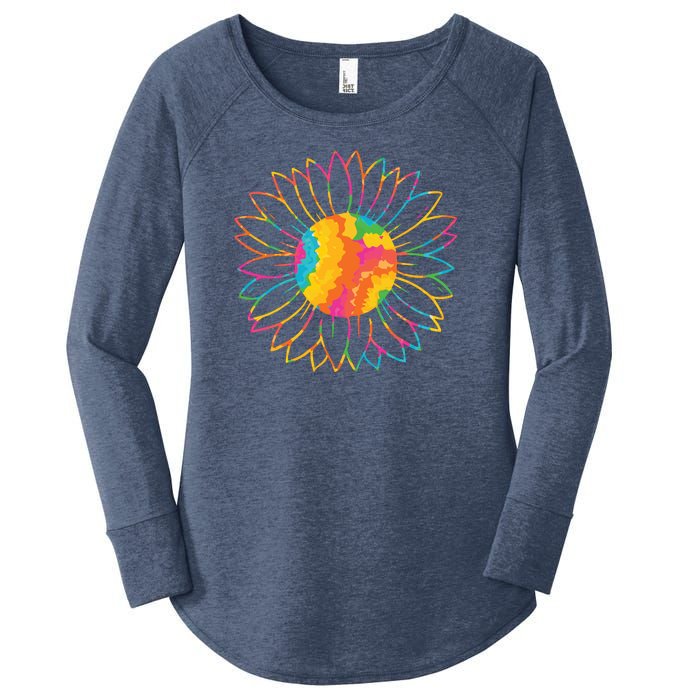 Colorful Sunflower Women's Perfect Tri Tunic Long Sleeve Shirt