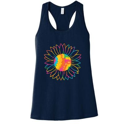 Colorful Sunflower Womens Tank Top
