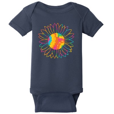 Colorful Sunflower Baby Bodysuit