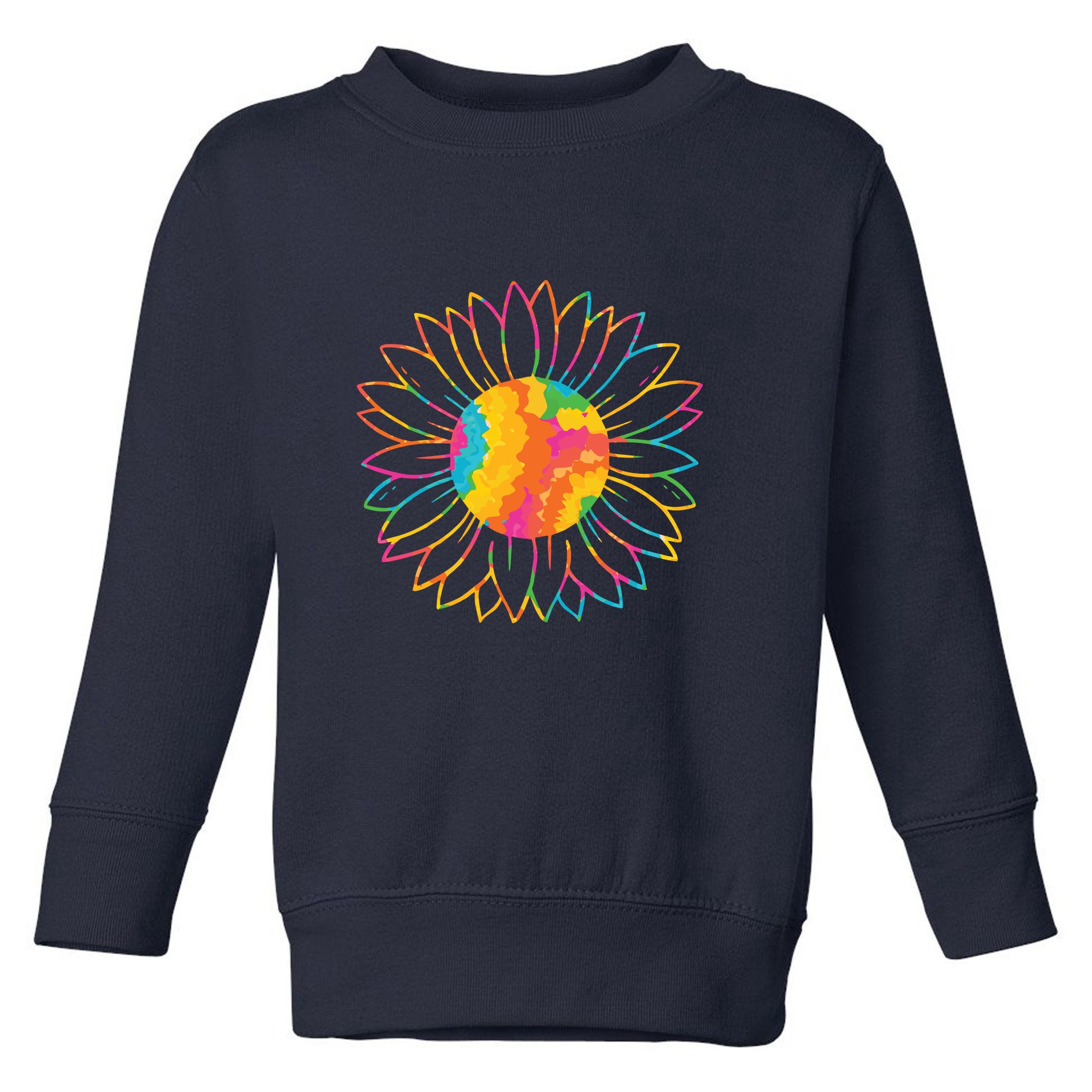 Colorful Sunflower Toddler Sweatshirt