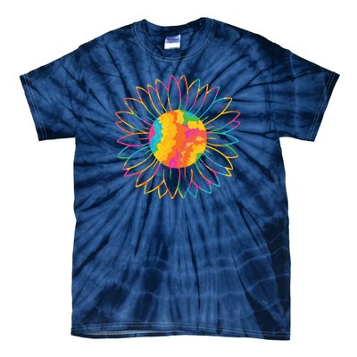 Colorful Sunflower Tie-Dye T-Shirt