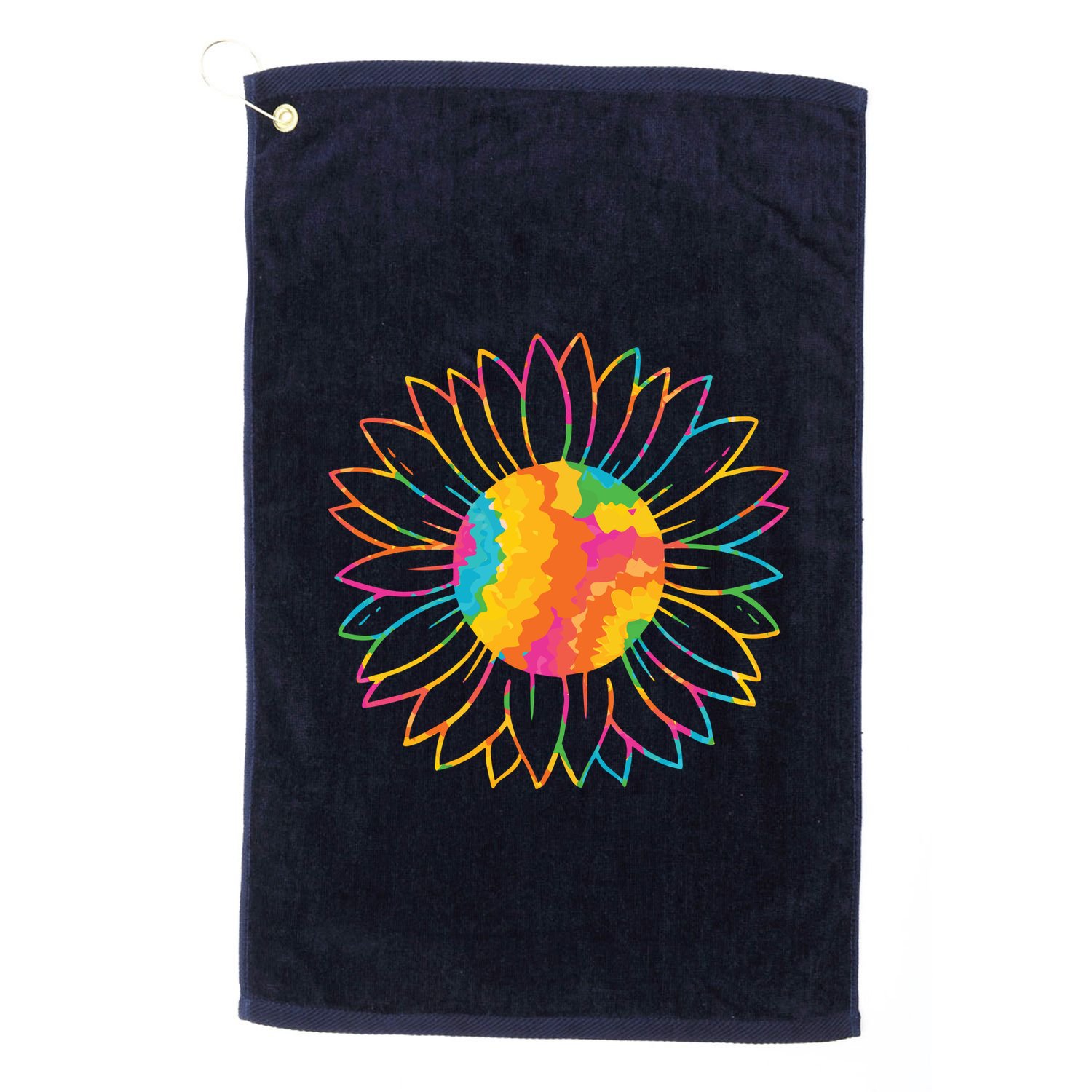 Colorful Sunflower Golf Towel