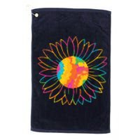 Colorful Sunflower Platinum Collection Golf Towel