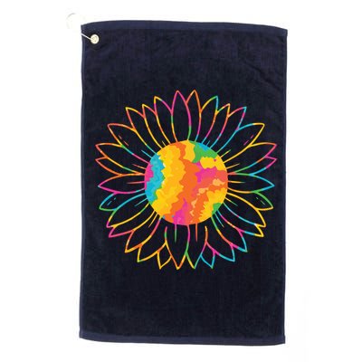 Colorful Sunflower Platinum Collection Golf Towel