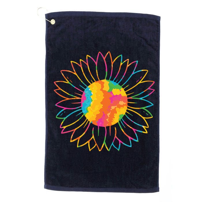 Colorful Sunflower Platinum Collection Golf Towel