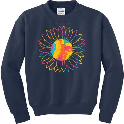 Colorful Sunflower Kids Sweatshirt