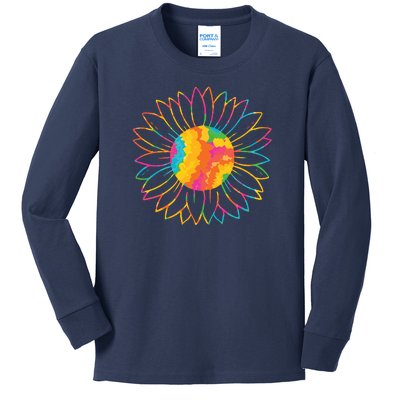 Colorful Sunflower Kids Long Sleeve Shirt