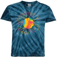 Colorful Sunflower Kids Tie-Dye T-Shirt