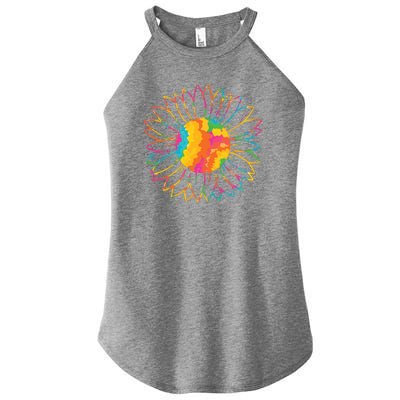 Colorful Sunflower Women's Perfect Tri Rocker Tank