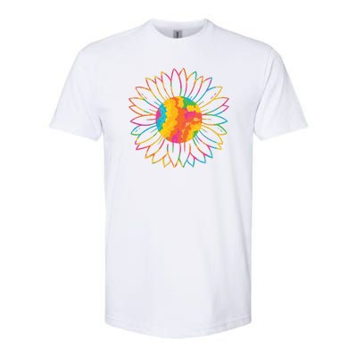 Colorful Sunflower Softstyle® CVC T-Shirt