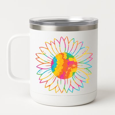 Colorful Sunflower 12 oz Stainless Steel Tumbler Cup