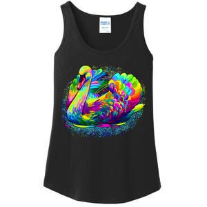 Colorful Swan Ladies Essential Tank