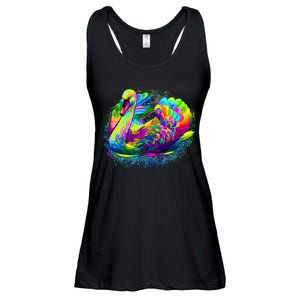 Colorful Swan Ladies Essential Flowy Tank