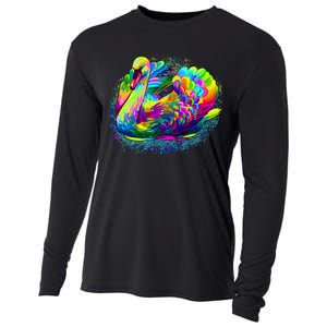 Colorful Swan Cooling Performance Long Sleeve Crew