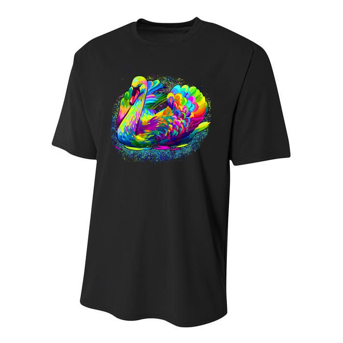 Colorful Swan Youth Performance Sprint T-Shirt