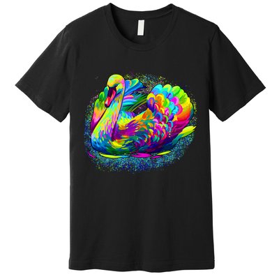 Colorful Swan Premium T-Shirt