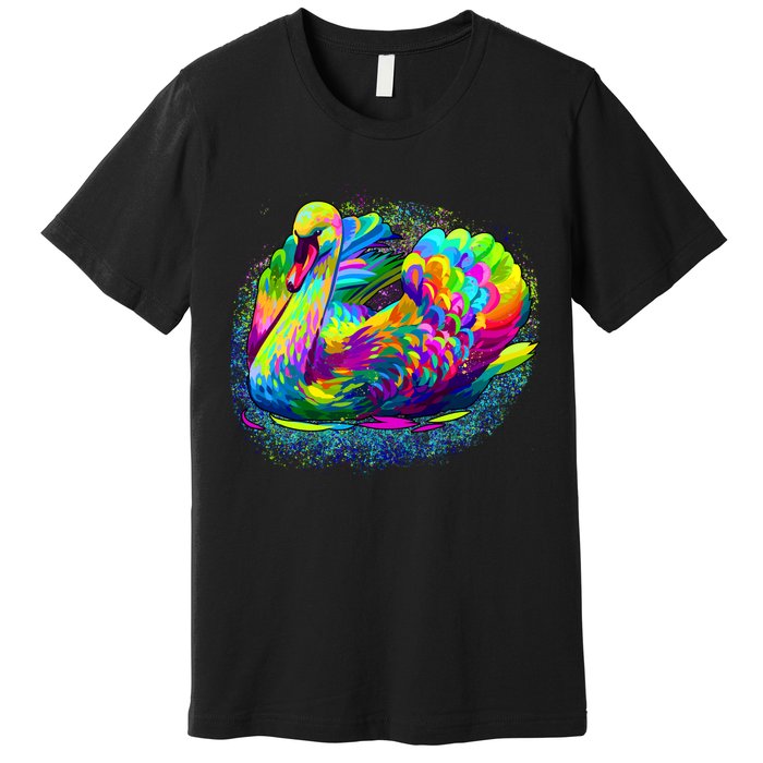 Colorful Swan Premium T-Shirt