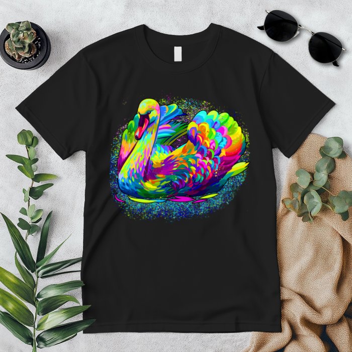 Colorful Swan Premium T-Shirt