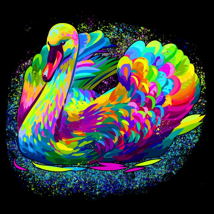 Colorful Swan Premium T-Shirt