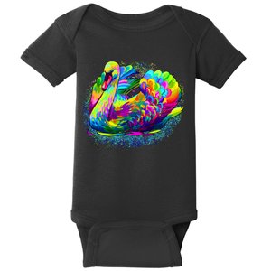 Colorful Swan Baby Bodysuit