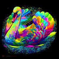 Colorful Swan Baby Bodysuit