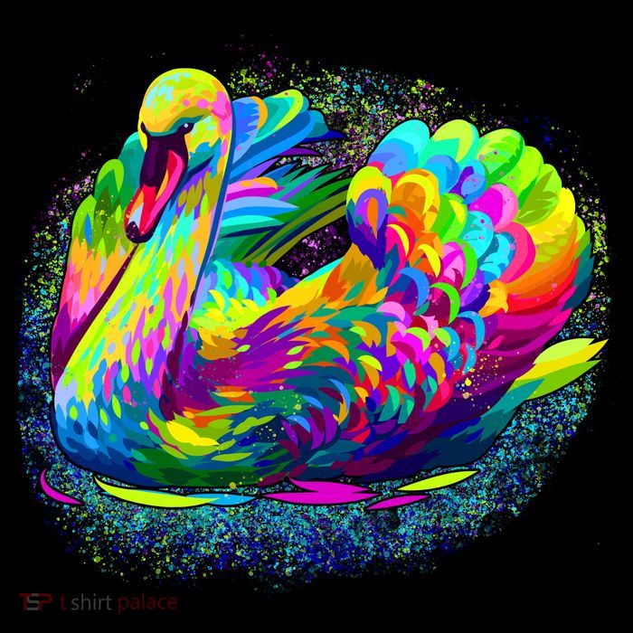 Colorful Swan Baby Bodysuit