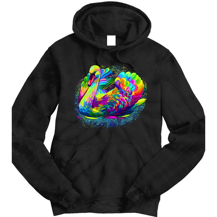 Colorful Swan Tie Dye Hoodie