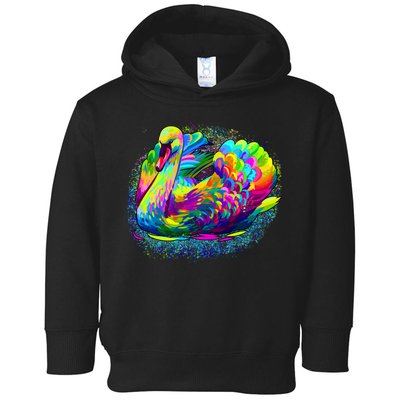 Colorful Swan Toddler Hoodie