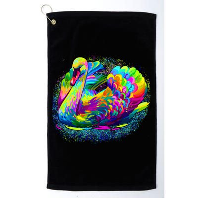 Colorful Swan Golf Towel