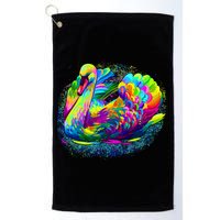Colorful Swan Golf Towel