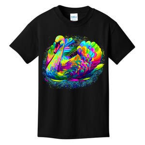 Colorful Swan Kids T-Shirt