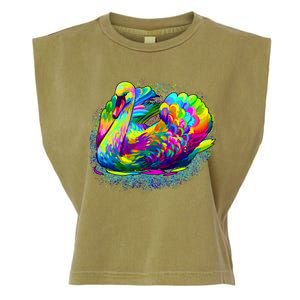 Colorful Swan Garment-Dyed Women's Muscle Tee