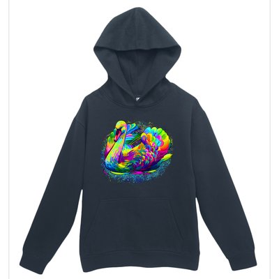 Colorful Swan Urban Pullover Hoodie