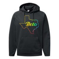 Colorful Texas Senate Beto Rainbow Performance Fleece Hoodie