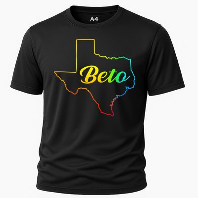 Colorful Texas Senate Beto Rainbow Cooling Performance Crew T-Shirt