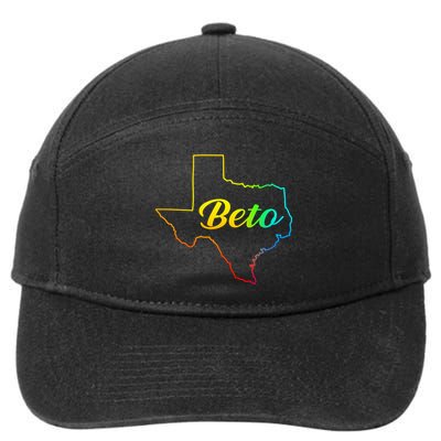 Colorful Texas Senate Beto Rainbow 7-Panel Snapback Hat